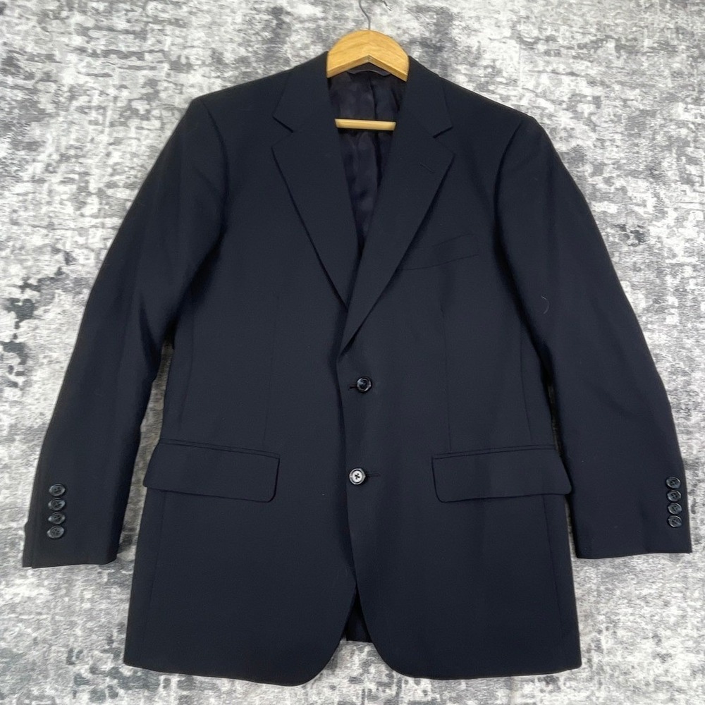 Brooks Brothers Mens 39S Blazer Black Wool 2 Button USA Classic Business Career